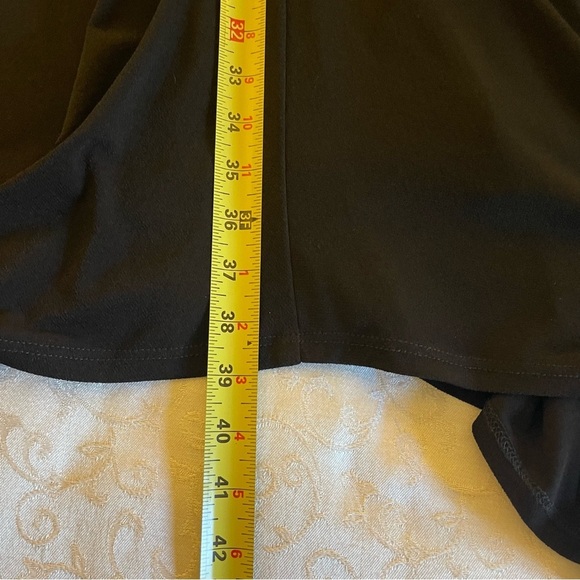 ZOE by Michael Phillips Black Handkerchief Dress With Embellished Collar - Picture 11 of 16